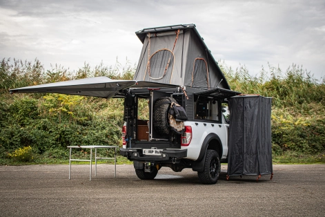 Préparation pick up Ford Ranger PXIII 4x4 tout-terrain par Equip'Raid Canopy Camper ouvert