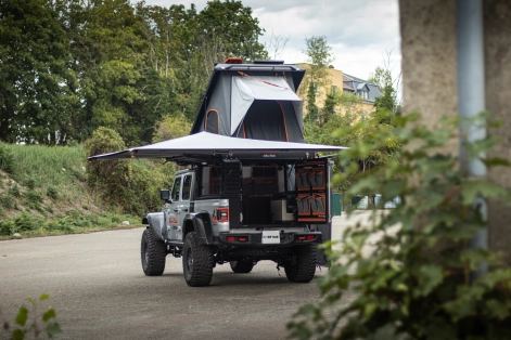 préparation 4x4 Jeep Gladiator Rubicon équipement 4x4 Equip'raid Alu-Cab Canopy camper