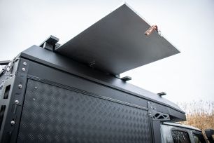 Support table Alu-Cab sur plateau galerie Canopy Camper Jeep Gladiator JT