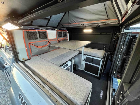 canopy camper alu-cab et aménagement tailgate gear