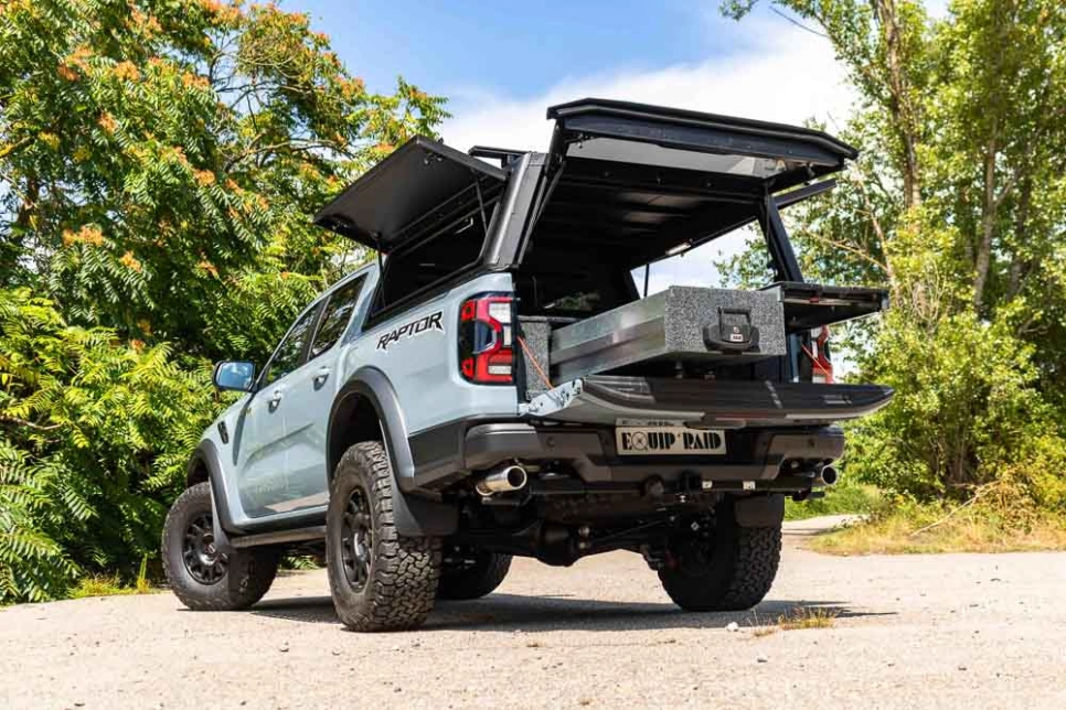 AMÉNAGEMENT DOUBLE TIROIRS AVEC PLATEAUX COULISSANTS ARB et ford ranger raptor 2023