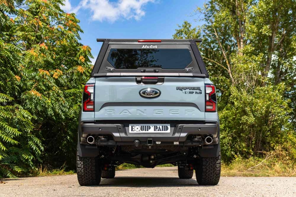 Ford Ranger raptor 2023 préparé par equip'Raid arrière hardtop alu-cab