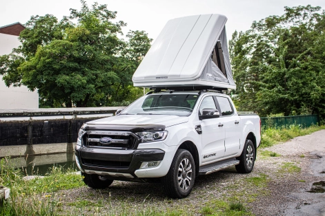 tente de toit sur cabine pickup